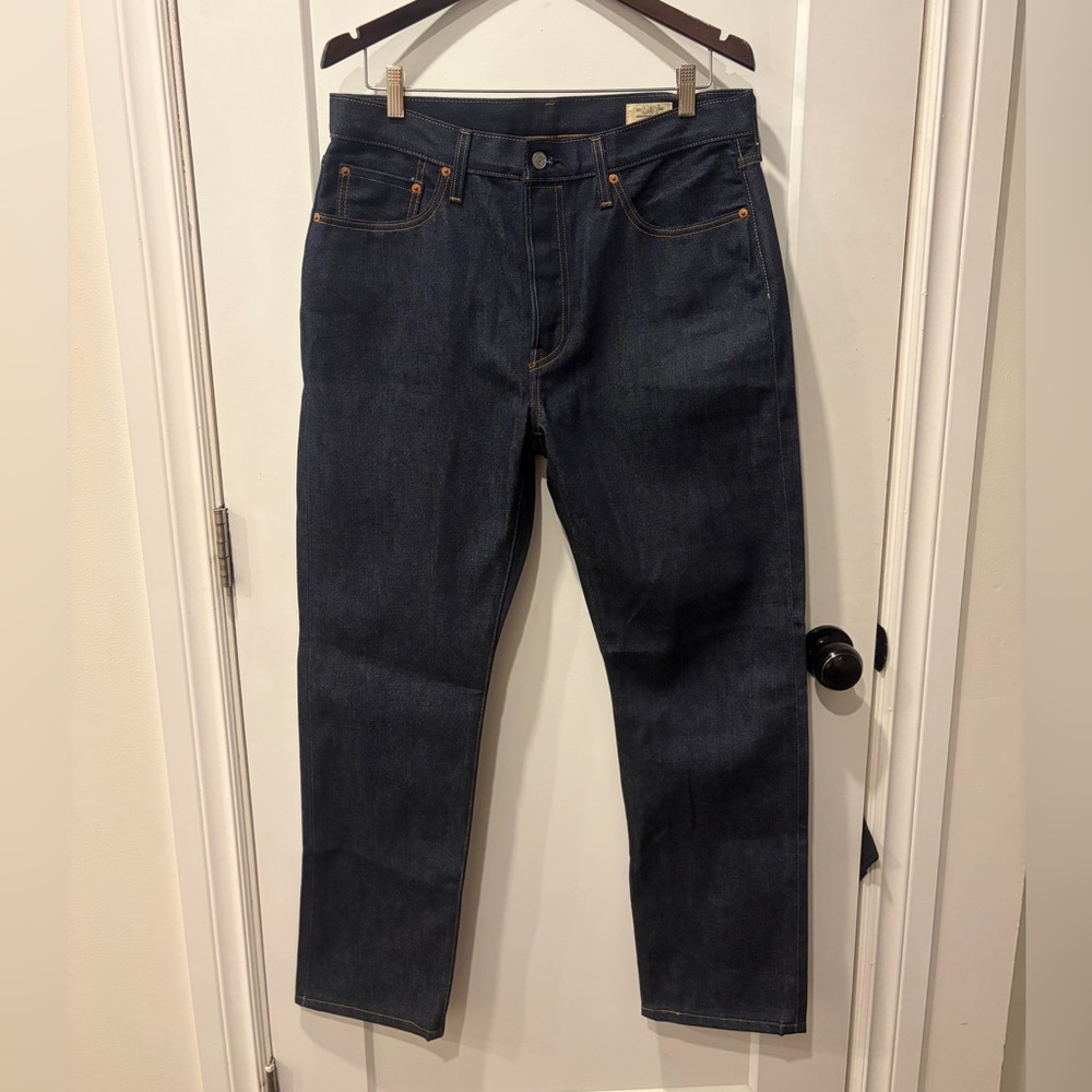 Men's Levi’s 501 150th year Dark Stiff Denim Straight Jeans